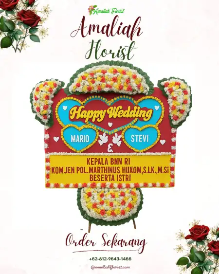 Papan Bunga Pernikahan Wegee Bino